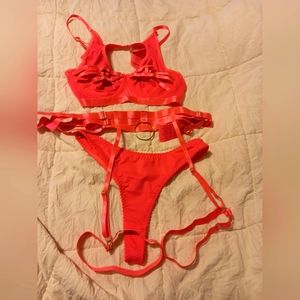 5 piece hot pink lingerie